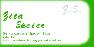 zita speier business card